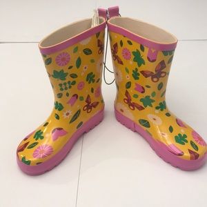 Kid made modern butterfly garden style garden boot